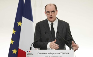 Jean Castex lors de sa conférence de presse, ce jeudi à Matignon.