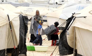 Le camp de réfugiés syriens à Zaatari, le 15 avril 2014 en Jordanie