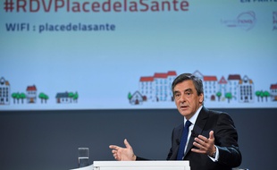 François Fillon au palais Brongniart à Paris le 21 février 2017.
