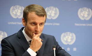 Emmanuel Macron à l'ONU à New York le 19 septembre 2017.