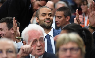 Tony Parker, ici le 11 mai lors de la finale de Coupe de France remportée par son club de l'Asvel à Bercy.