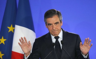 François Fillon le 23 avril 2017 après les résultats du premier tour de l'élection présidentielle.