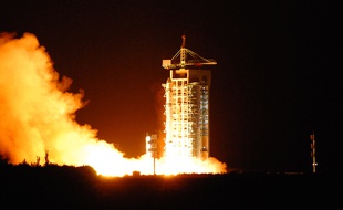 Le départ de la fusée Longue-Marche 2D, le 16 août 2016 à Jiuquan (Chine)