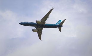 Un Boeing 737 Max au salon aéronautique de Farnborough, au Royaume-Uni, le 12 juillet 2016.