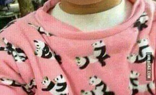 La police indonésienne met en garde contre les accouplements de pandas, sur les vêtements d'enfants.