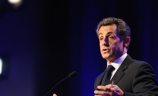 Nicolas Sarkozy lors de la présentation de son projet pour la France à Paris, le 5 avril 2012.