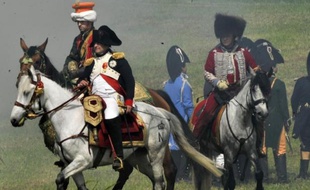 Une reconstitution historique de la bataille de Waterloo, le 17 juin 2012 à Waterloo en Belgique