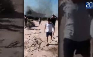 Capture d'écran de la vidéo amateur du crash des deux hélicoptères de «Dropped».