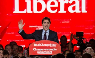 Le Premier ministre canadien Justin Trudeau, le 20 octobre 2015, à Montreal