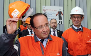 François Hollande à Florange, le 26 septembre 2013.