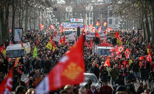 La manifestation contre la réforme des retraites le 9 janvier 2019, à Toulouse.