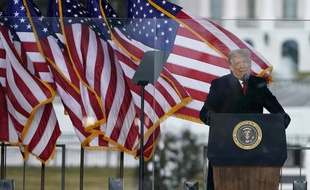 Donald Trump lors de la manifestation du 6 janvier, devant la Maison-Blanche.