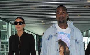 Kim Kardashian et Kanye West lors d'un séjour à Londres.