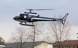 Illustration d'un hélicoptère de la gendarmerie, ici lors d'un exercice au-dessus de Rennes.