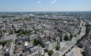 Vue aérienne de Nantes