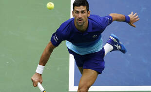 Novak Djokovic lors de l'US Open en 2021.
