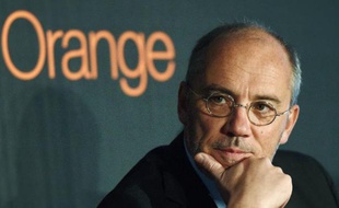 Stéphane Richard, PDG d'Orange, le 6 février 2014 à Villeurbanne