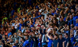 Des supporters de Chelsea lors d'un match contre Cardiff, le 15 septembre 2018 à Stamford Bridge.