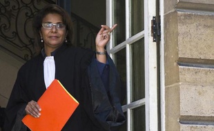 Samia Maktouf, avocate de la mère du garçon de 16 ans parti faire le jihad en Syrie, photo prise à l'arrivée au tribunal administratif de Paris le 9 juin 2015