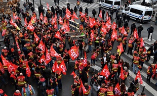 Manifestation de la CGT à Paris, le 19 décembre 2018.