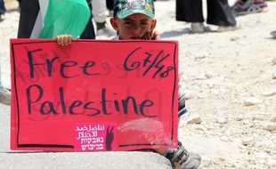 Des centaines d'Israéliens et de Palestiniens ont manifesté le 5 juin 2015 pour dénoncer la démolition du village de Susya, en Cisjordanie