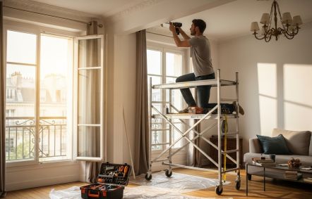 Peindre un plafond, poser un luminaire, rénover une façade ? Cet échafaudage à 139€ chez Castorama est la solution