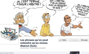 Capture d'écran de la page Facebook «Les phrases qu'on peut entendre qu'au niveau District»