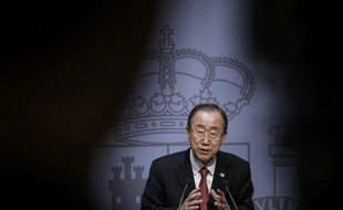 Ban Ki-moon à Madrid le 29 octobre 2015.