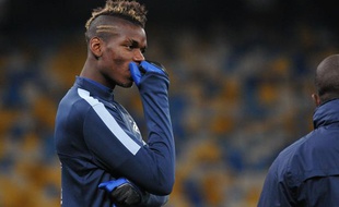 Paul Pogba à l'entraînement avant Ukraine-France le 15 novembre 2013.