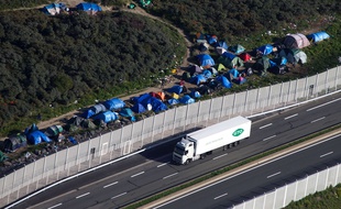 Le camp de la «jungle» de Calais, le 25 septembre 2015.