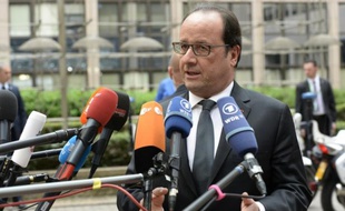 Le président français François Hollande le 12 juillet 2015 à Bruxelles
