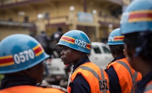Des policiers congolais à Kinshasa, le 3 mars 2015