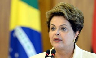 La présidente brésilienne Dilma Rousseff à Brasilia, le 16 juin 2014