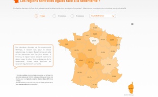 La cartographie de l'activité physique par la société Withings.