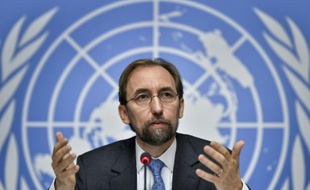 Le Haut Commissaire aux droits de l'Homme de l'ONU, Zeid Ra'ad Al Hussein, lors d'une conférence de presse à Genève, le 16 septembre 2015