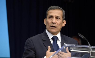 Le président péruvien Ollanta Humala à Bruxelles, le 10 juin 2015