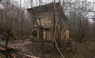 Strasbourg le 21 février 2017. Bure, dans le bois Lejuc occupé par les militants antinucléaire.