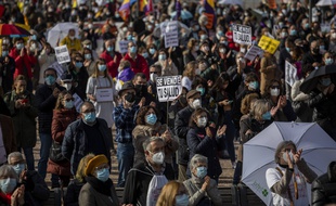 Manifestation des soignants à Madrid