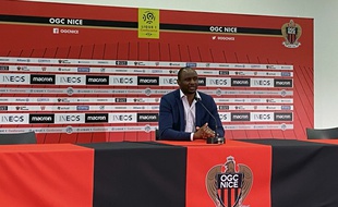 Patrick Vieira lors du point presse pour la reprise officielle de l'OGC Nice, lundi 15 juin 2020.