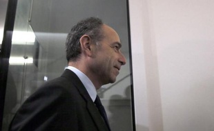 Jean-François Copé arrive au siège de l'UMP, le 3 février 2015 à Paris