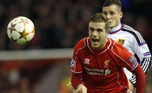 Jordan Henderson lors de la rencontre entre Liverpool et Bâle le 9 décembre 2014.