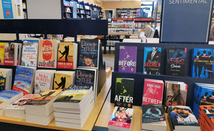 Un étal dans une librairie, illustration