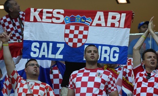 Des supporters de l'équipe croate à la Coupe du monde 2014.