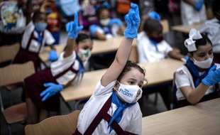 Dans une école de La Havane, le 2 novembre 2020.