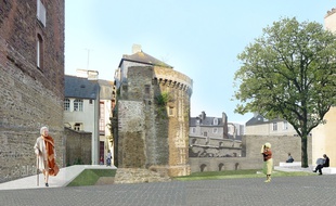 Le nouvel accès à la rue des Portes Mordelaises, vu depuis la rue de Juillet.