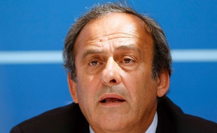 Michel Platini en conférence de presse le 28 août 2015.