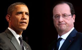 Photomontage de François Hollande et Barack Obama.