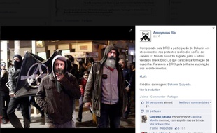 Capture d'écran de la page Anonymous Rio, le 28 juillet 2014.