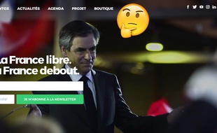Capture d'écran du site officiel de François Fillon, le 3 mars 2017. (montage 20 Minutes)