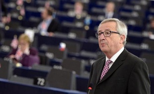 Le président de la Commission européenne Jean-Claude Juncker devant le Parlement européen à Strasbourg le 26 novembre 2014